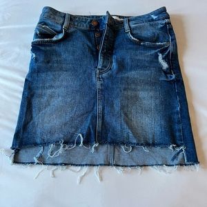 Zara denim mini skirt